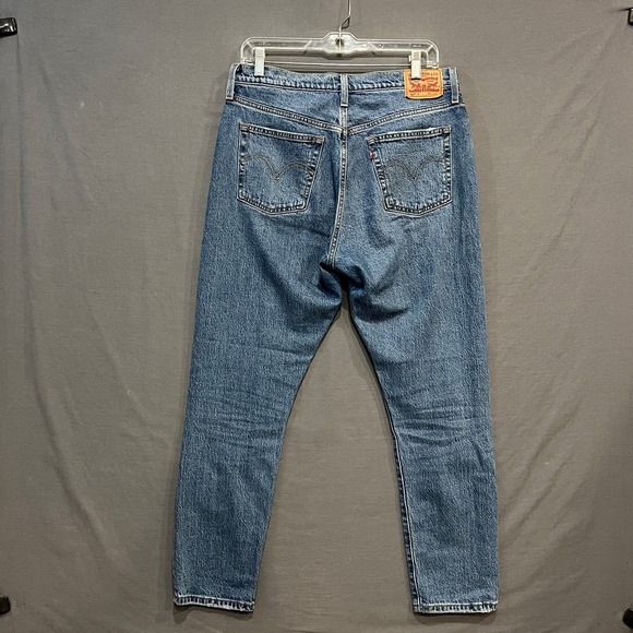 Levi's 501 S Skinny Jeans Womens 29x28 Blue Medium Wash High Rise Button Fly - Picture 2 of 14